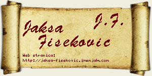 Jakša Fišeković vizit kartica
